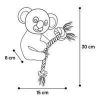Flamingo Jouet Hangta Koala avec corde Gris