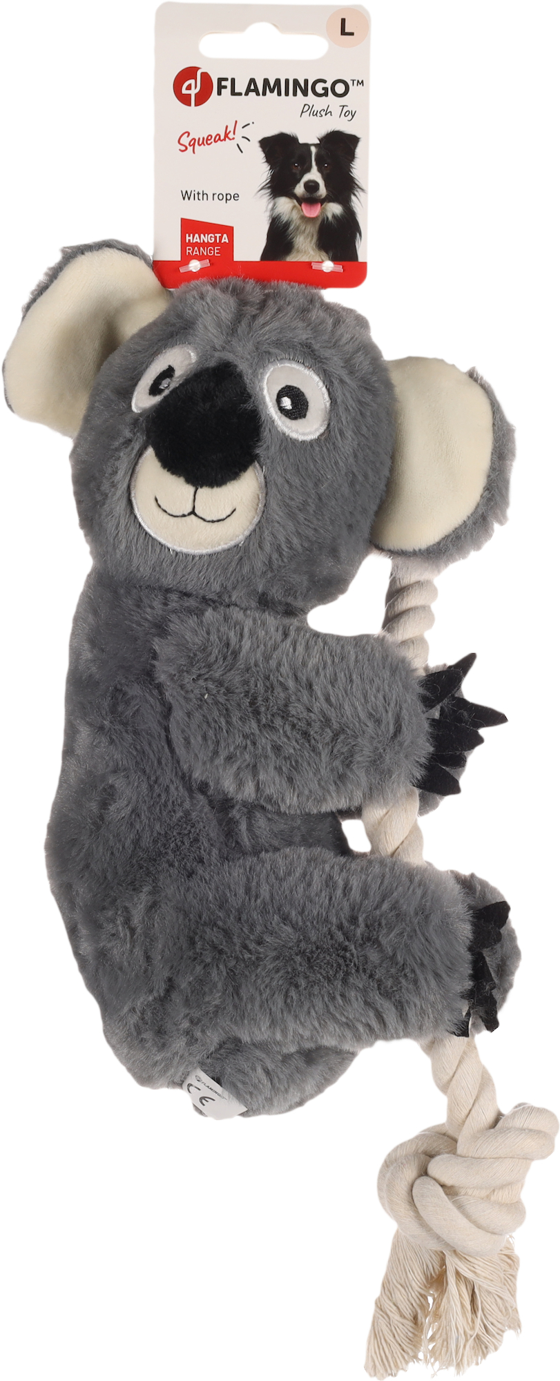 Flamingo Jouet Hangta Koala avec corde Gris