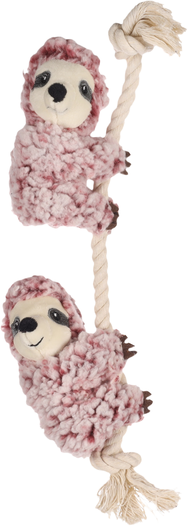 Flamingo Toy Hangta Sloth with rope Antique pink