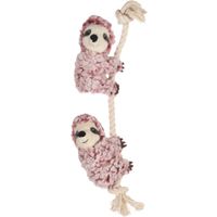 Flamingo Toy Hangta Sloth with rope Antique pink