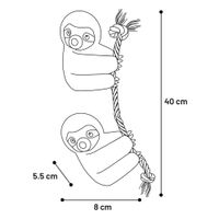 Flamingo Toy Hangta Sloth with rope Antique pink