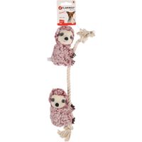 Flamingo Toy Hangta Sloth with rope Antique pink