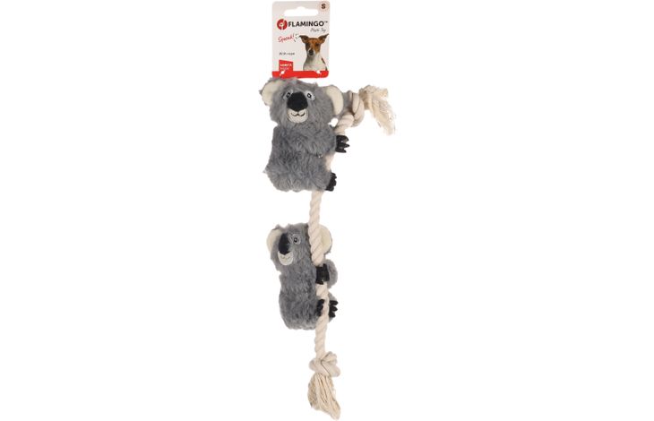 Flamingo Toy Hangta Koala with rope Grey