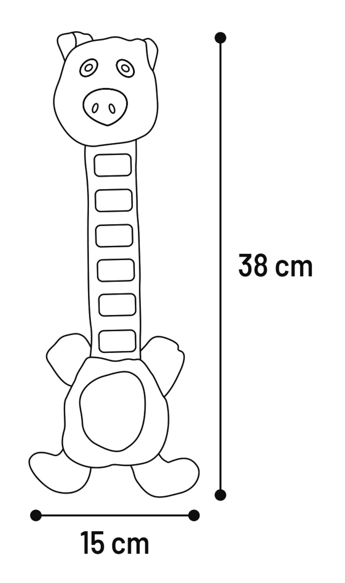 Flamingo Juguete Necki Cerdo Rosa