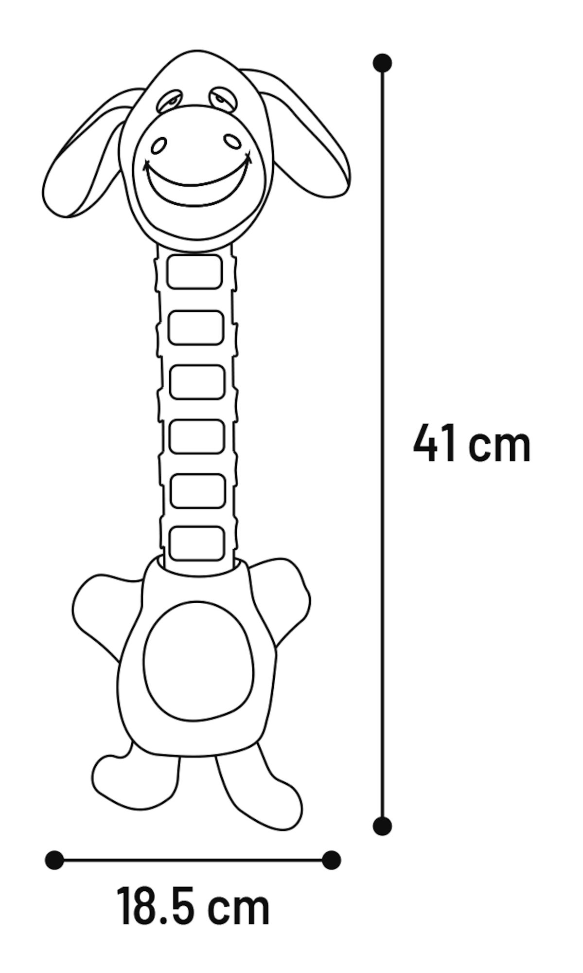 Flamingo Juguete Necki Burro Gris