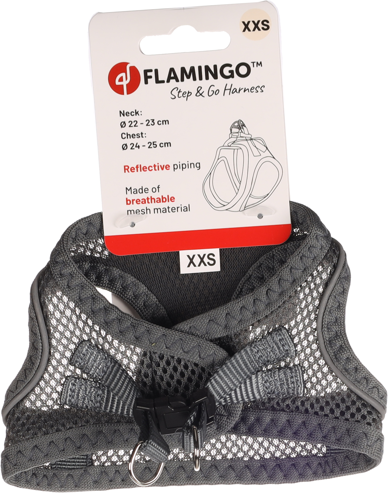 Flamingo Harness Step&Go Bento Grey