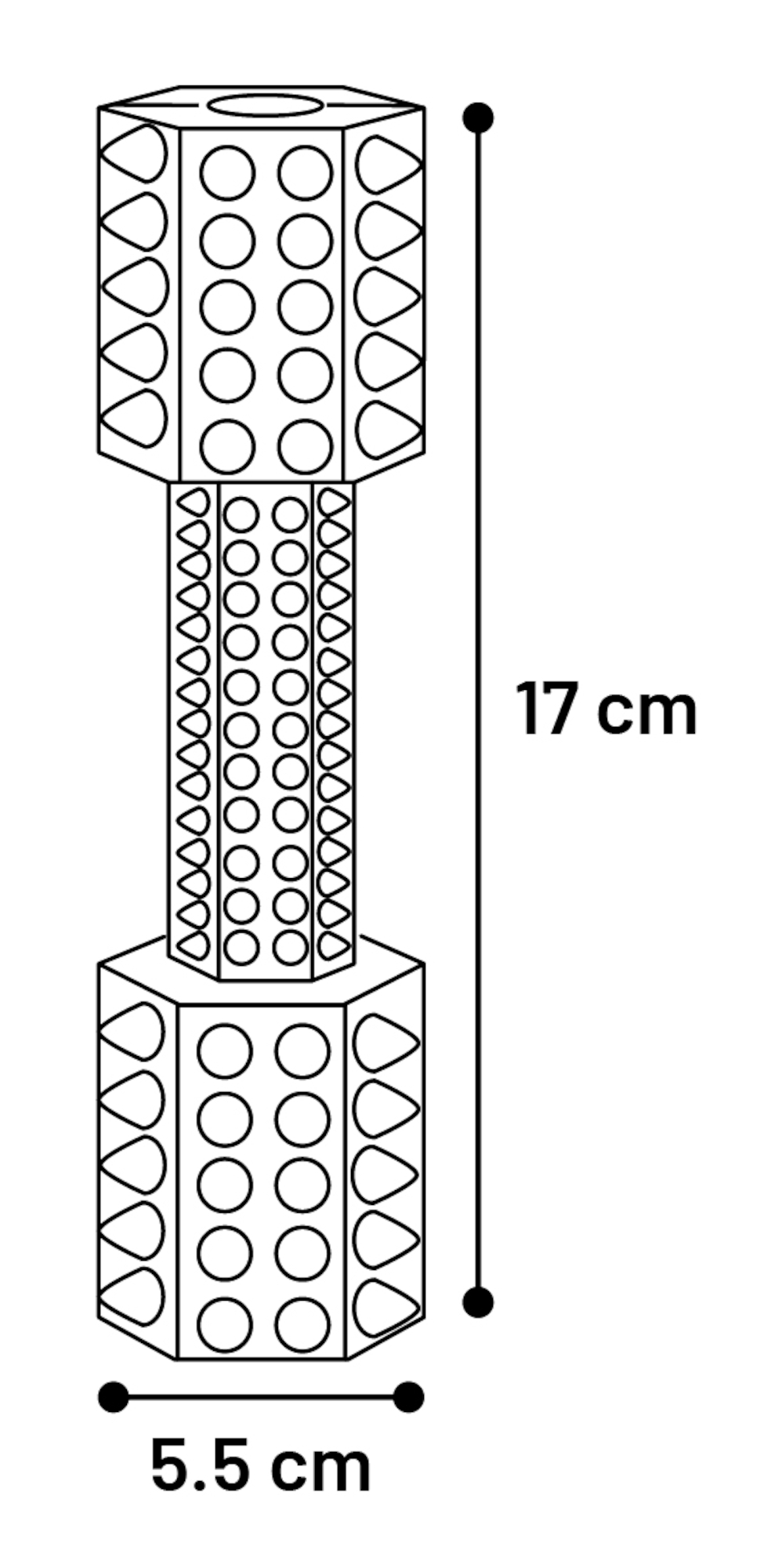Flamingo Jouet Scrum Haltère Plusieurs couleurs