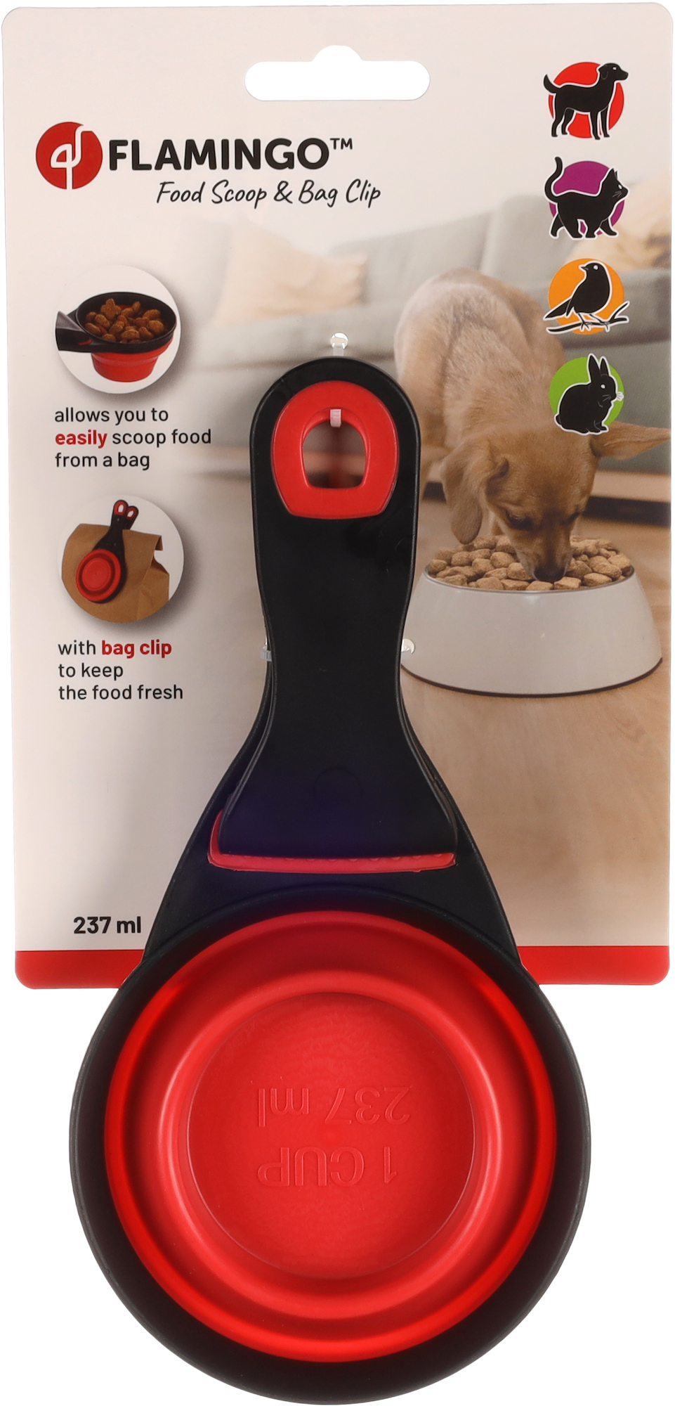 Flamingo Feeder Silo Suri Red