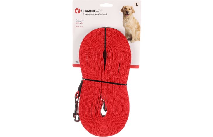 Flamingo Training and tracking leash Xeno Red