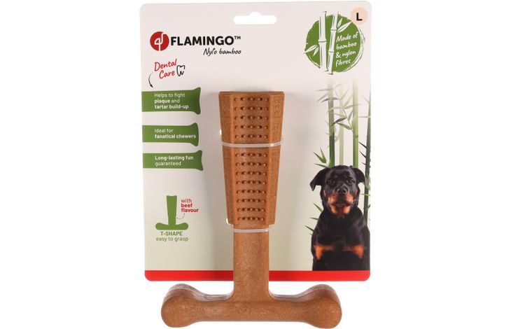 Flamingo Toy Nyl'o Bamboo  T-Bone with beef flavour