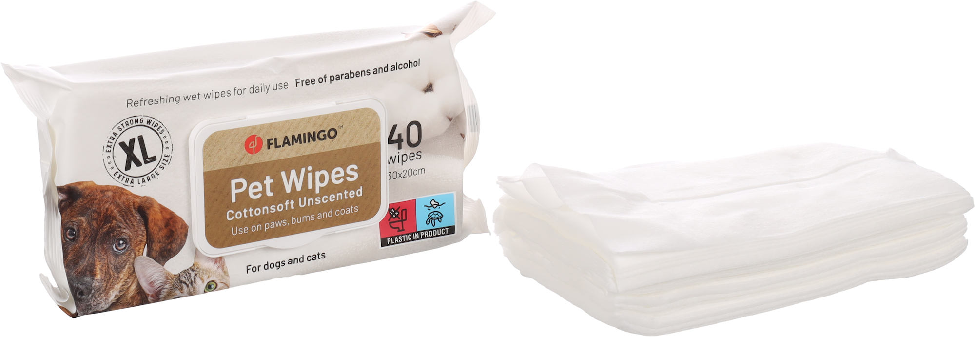 Flamingo Lingette de soin Reini Chiffon imbibé