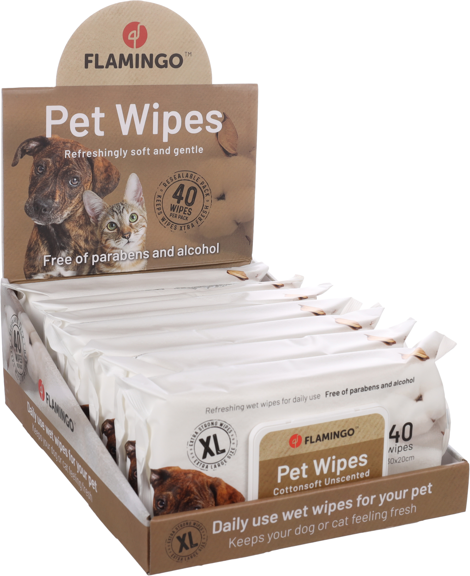 Flamingo Lingette de soin Reini Chiffon imbibé