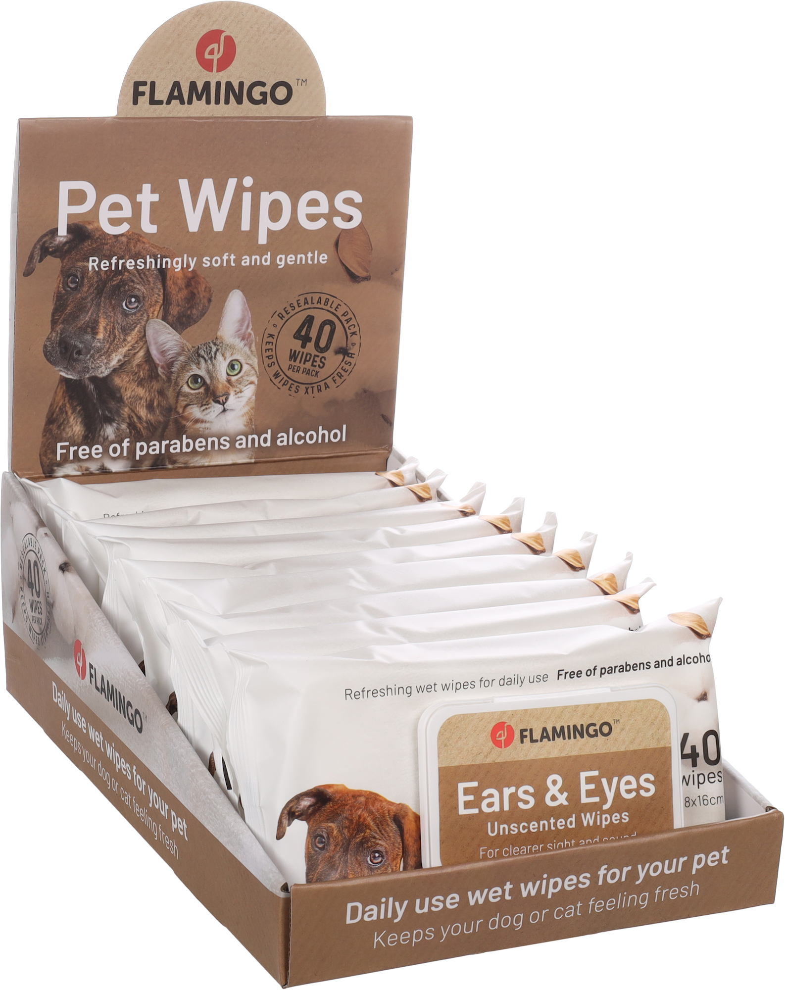 Flamingo Salvietta igienizzante per occhi e orecchie Reini Panno impregnato