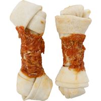 Flamingo Snacks R'Hide Knotted Bone White with chicken 11cm 35gr / 46 pcs 1,61kg