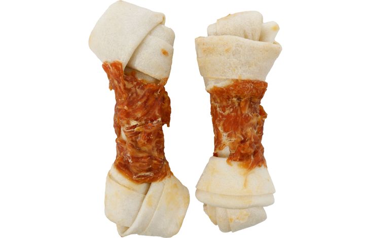 Flamingo Snacks R'Hide Knotted Bone White with chicken 11cm 35gr / 46 pcs 1,61kg