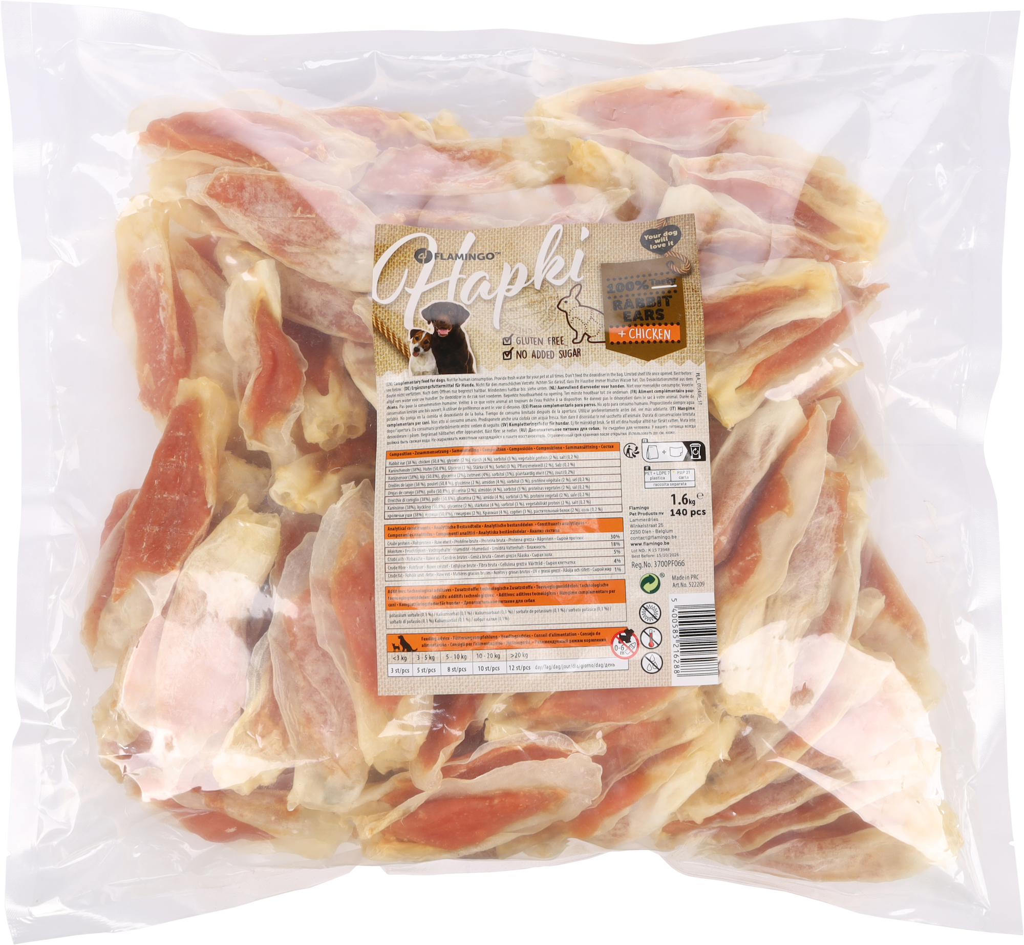 Flamingo Snacks Hapki Rabbit ears with chicken 