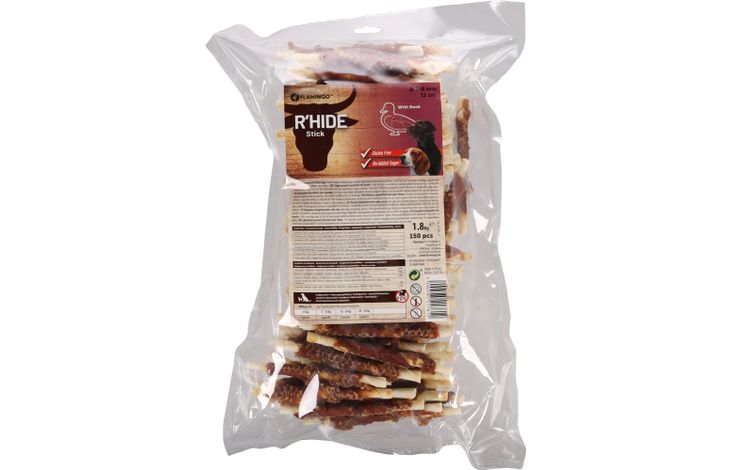 Flamingo Snacks R'Hide Stick  with duck 12cm 12gr / 150 pcs 1,8kg