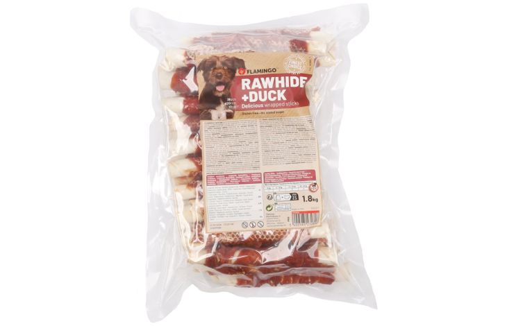 Flamingo Snacks R'Hide Stick  mit Ente 17cm 50gr / 36 st 1,8kg