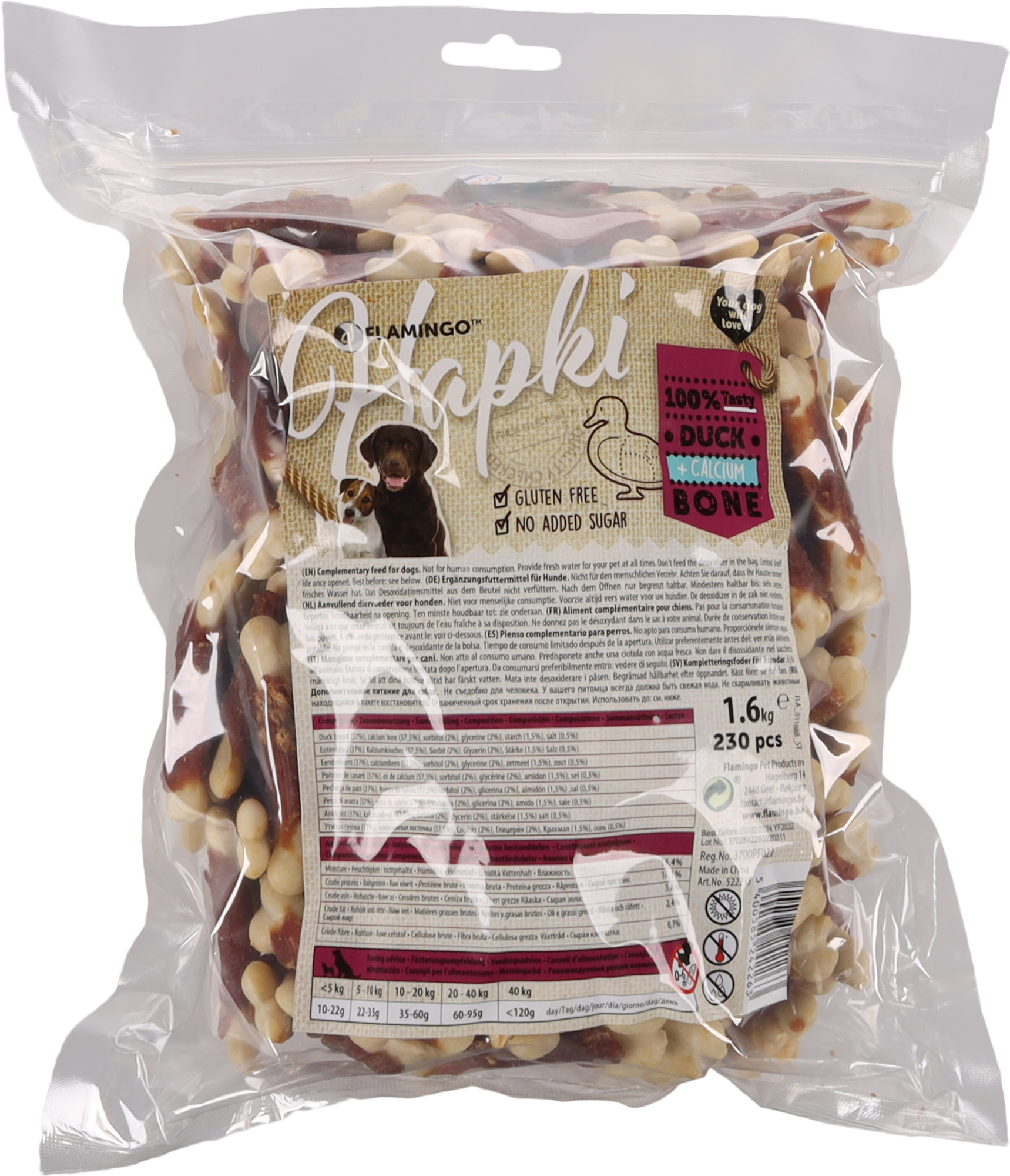 Flamingo Snacks Hapki Calcium bone with duck 