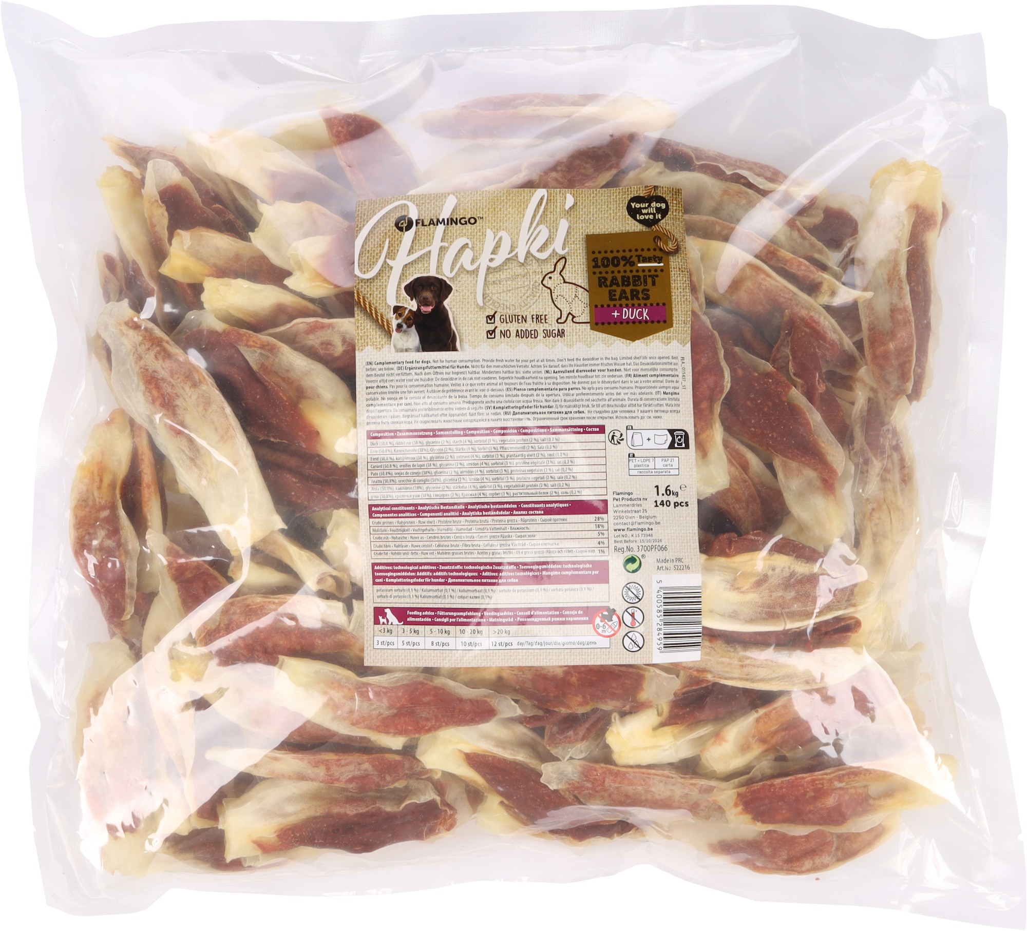 Flamingo Snacks Hapki Rabbit ears with duck 