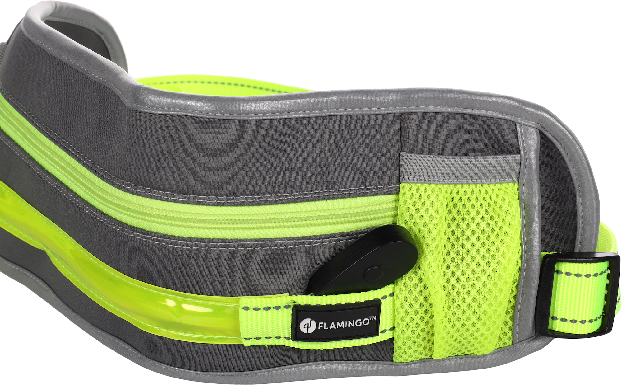 Flamingo Correa para running con correa para cintura Stoffel Amarillo fluo