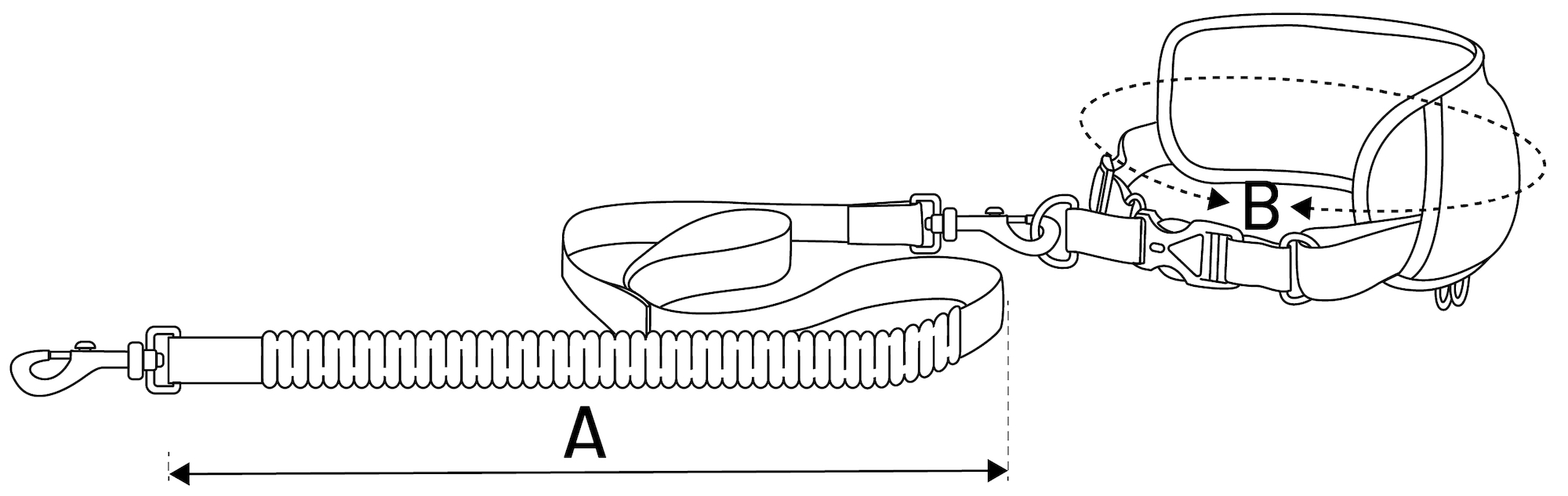 Flamingo Correa para running con correa para cintura Stoffel Amarillo fluo