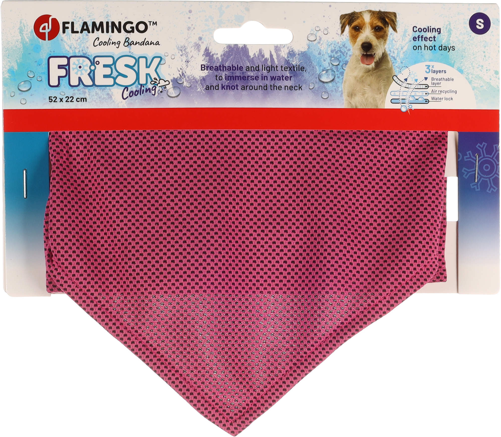 Flamingo Bandana de refrigeración Fresk Inou Rosa