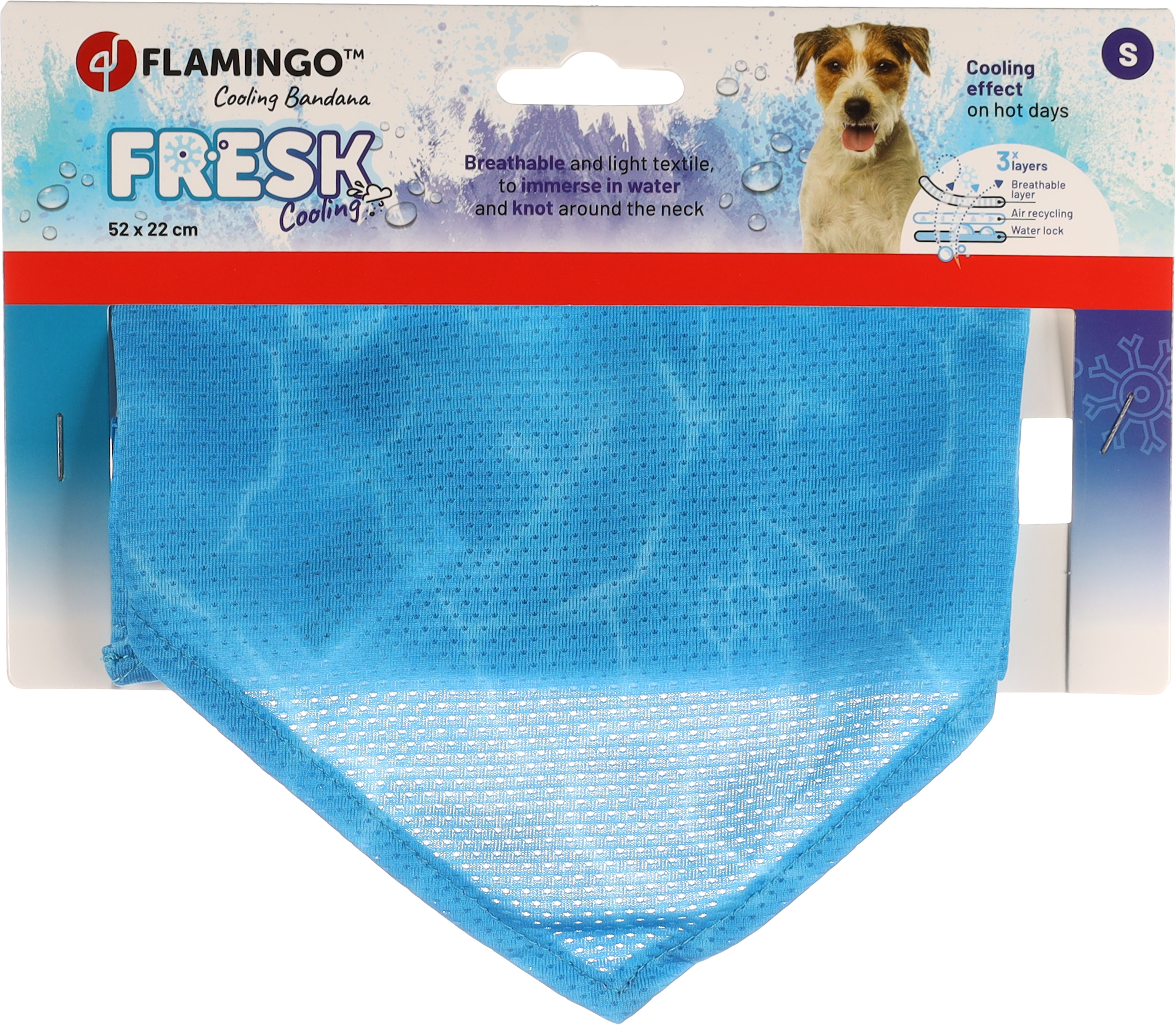 Flamingo Bandana di raffreddamento Fresk Inou Azzurro