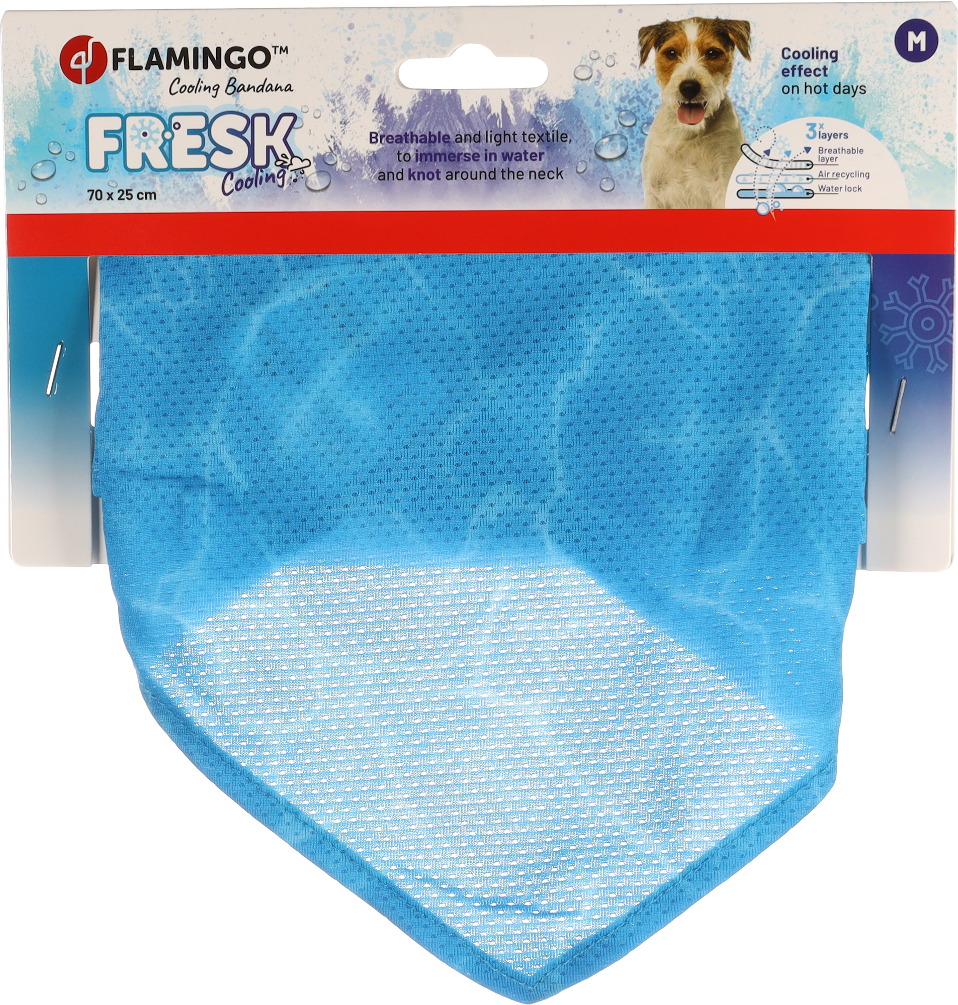 Flamingo Bandana di raffreddamento Fresk Inou Azzurro