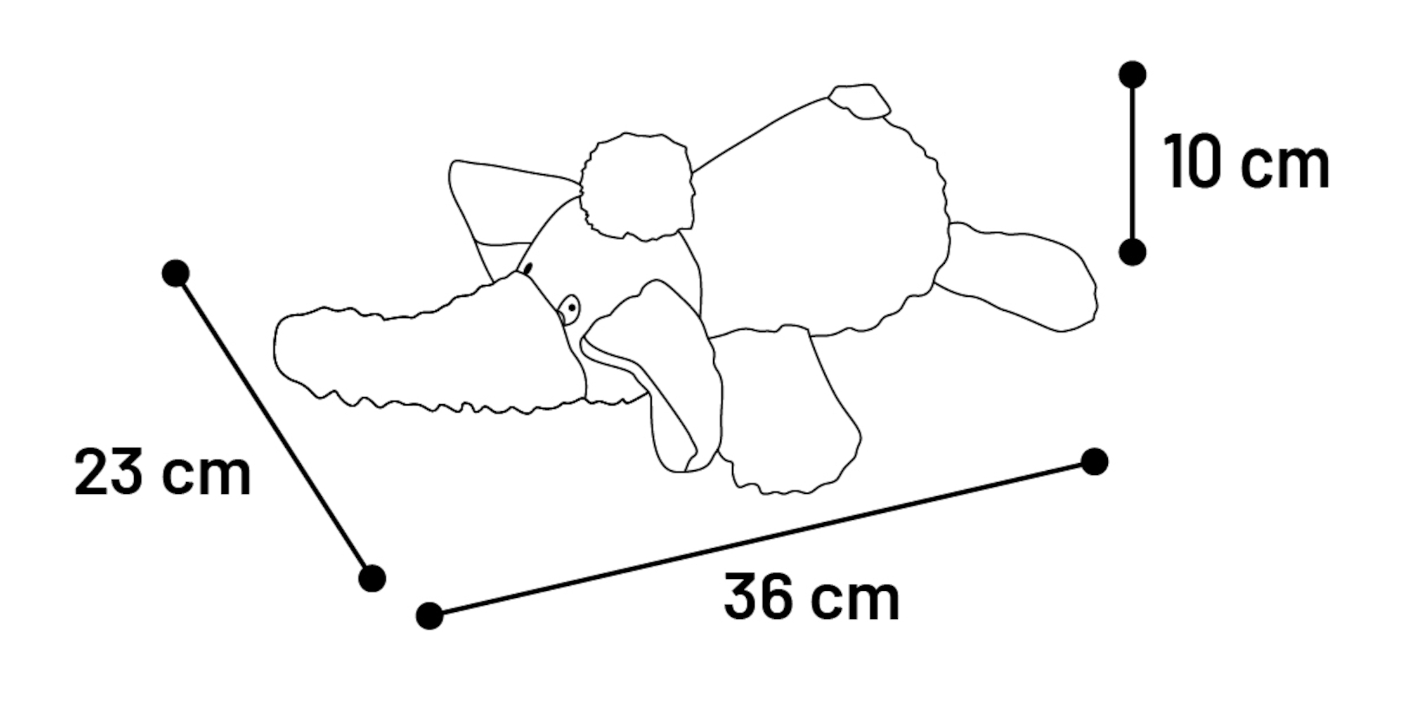 Flamingo Spielzeug Fanto Elefant Grau