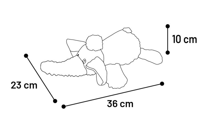 Flamingo Spielzeug Fanto Elefant Grau