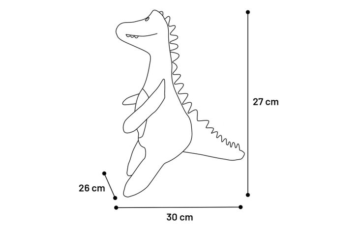 Flamingo Toy Django Dinosaur Green