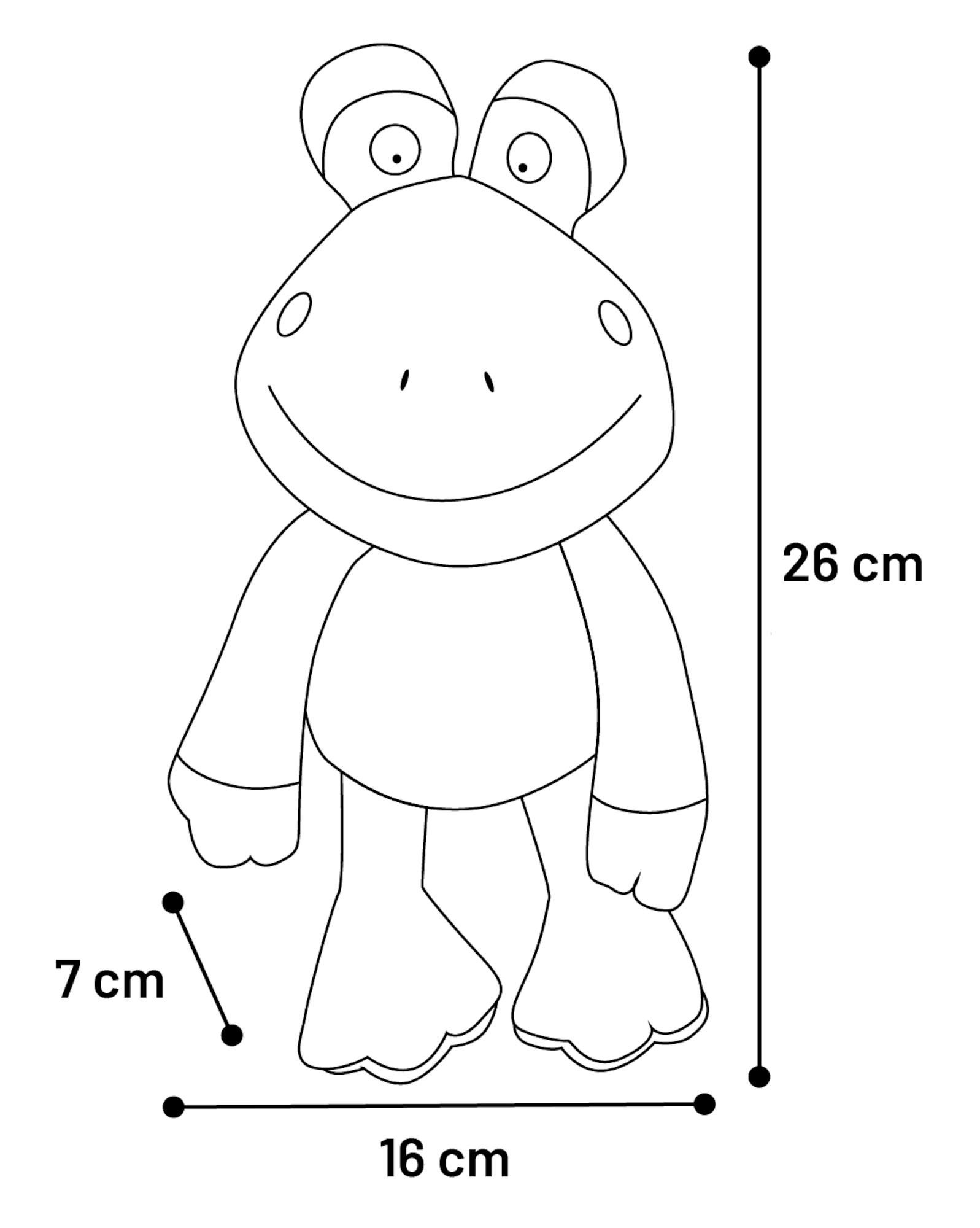 Flamingo Toy Kermi Frog Lime green