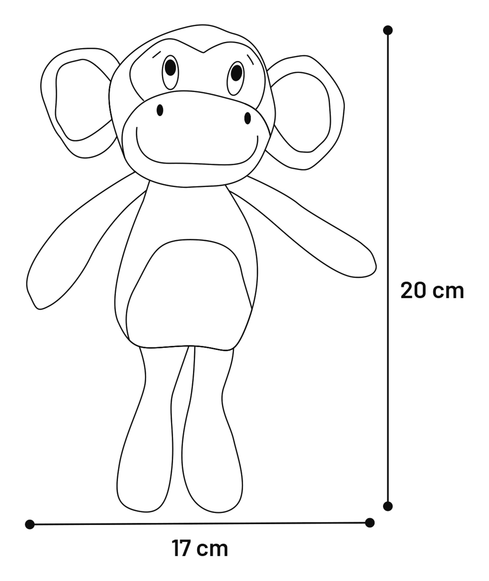 Flamingo Toy Chita Monkey & Zebra Multiple colours