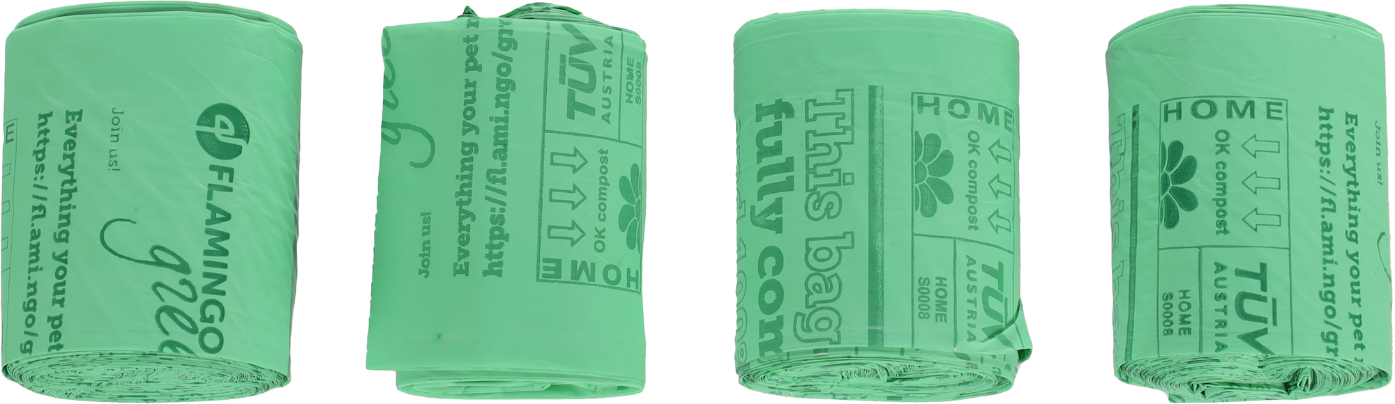 Flamingo Poop bag Cardun Green