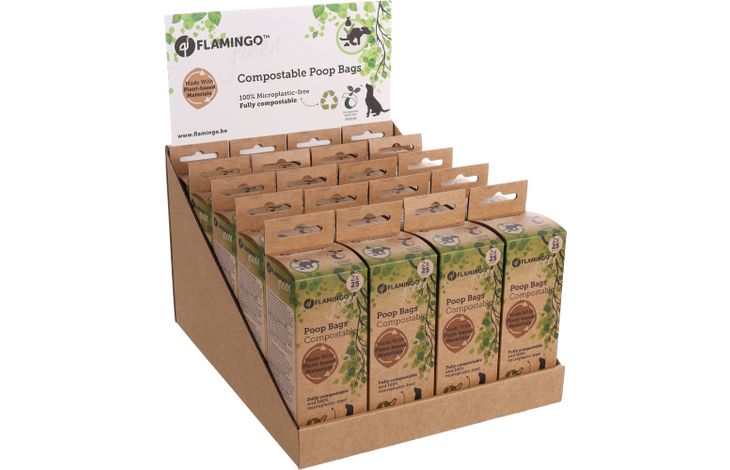 Flamingo Poop bag Cardun Green