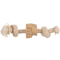 Flamingo Toy Java Cord with 2 knots with bloc(s) Light brown