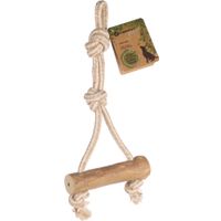 Flamingo Spielzeug Java Zerrseil & Stock mit 2 Knoten Hellbraun