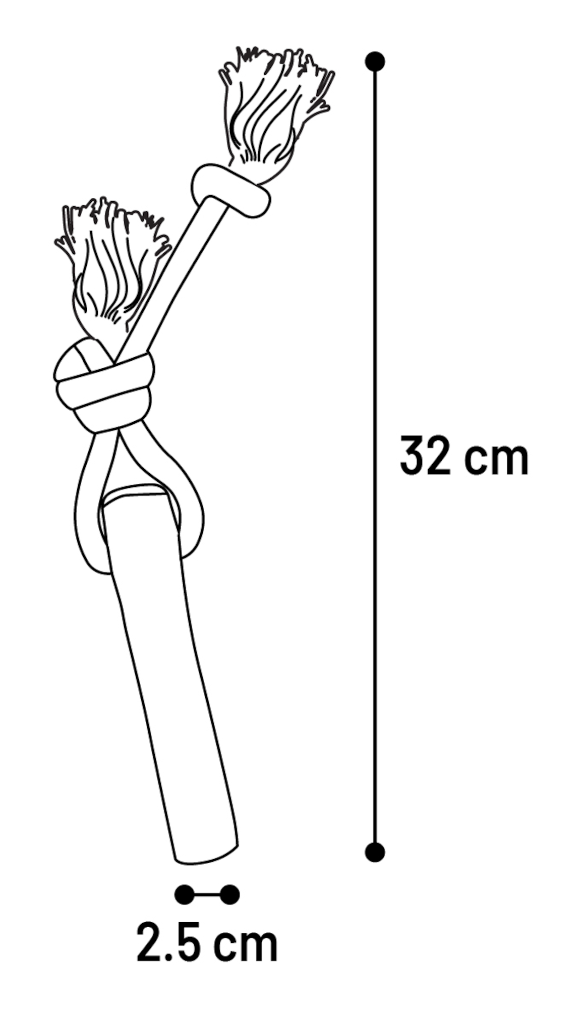 Flamingo Speelgoed Java Stok & Touw Lichtbruin