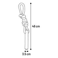 Flamingo Toy Java Tug rope & Stick with 2 knots Light brown