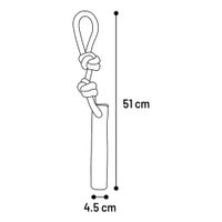 Flamingo Toy Java Tug rope & Stick with 2 knots Light brown