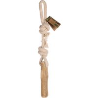 Flamingo Toy Java Tug rope & Stick with 2 knots Light brown