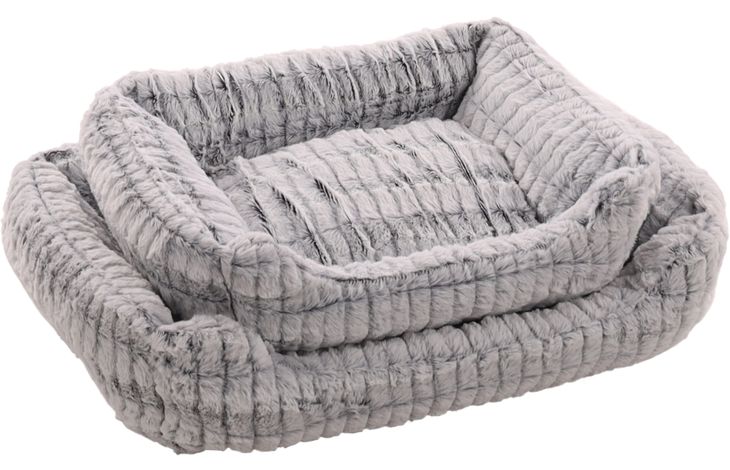 Flamingo Basket Stella Rectangle Grey & White