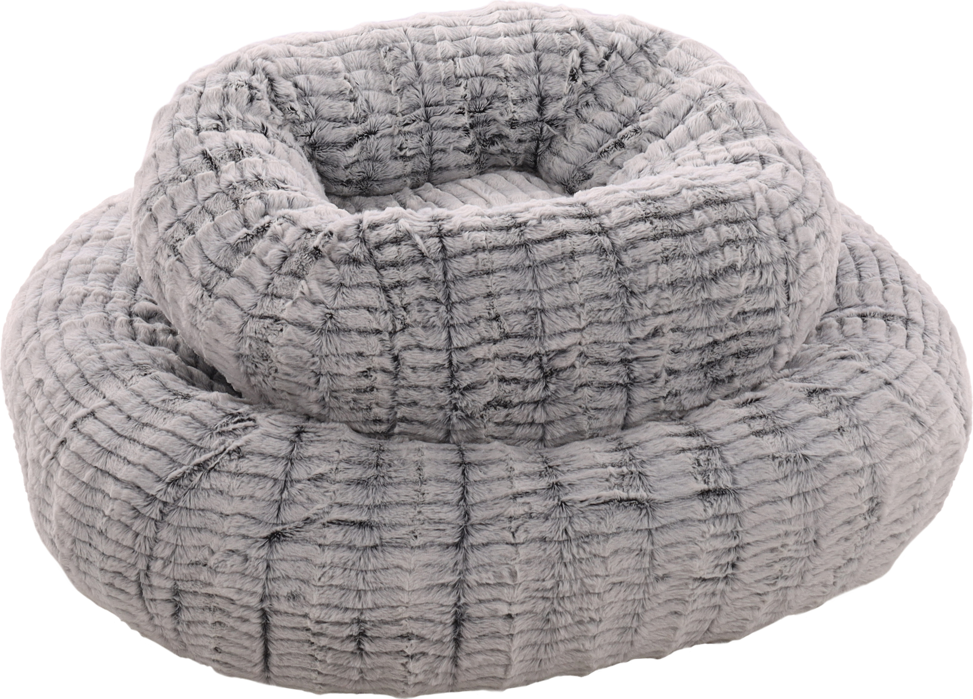 Flamingo Basket Stella Round Grey & White