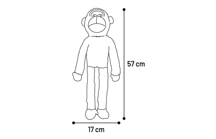 Flamingo Toy Madina Monkey Dark brown