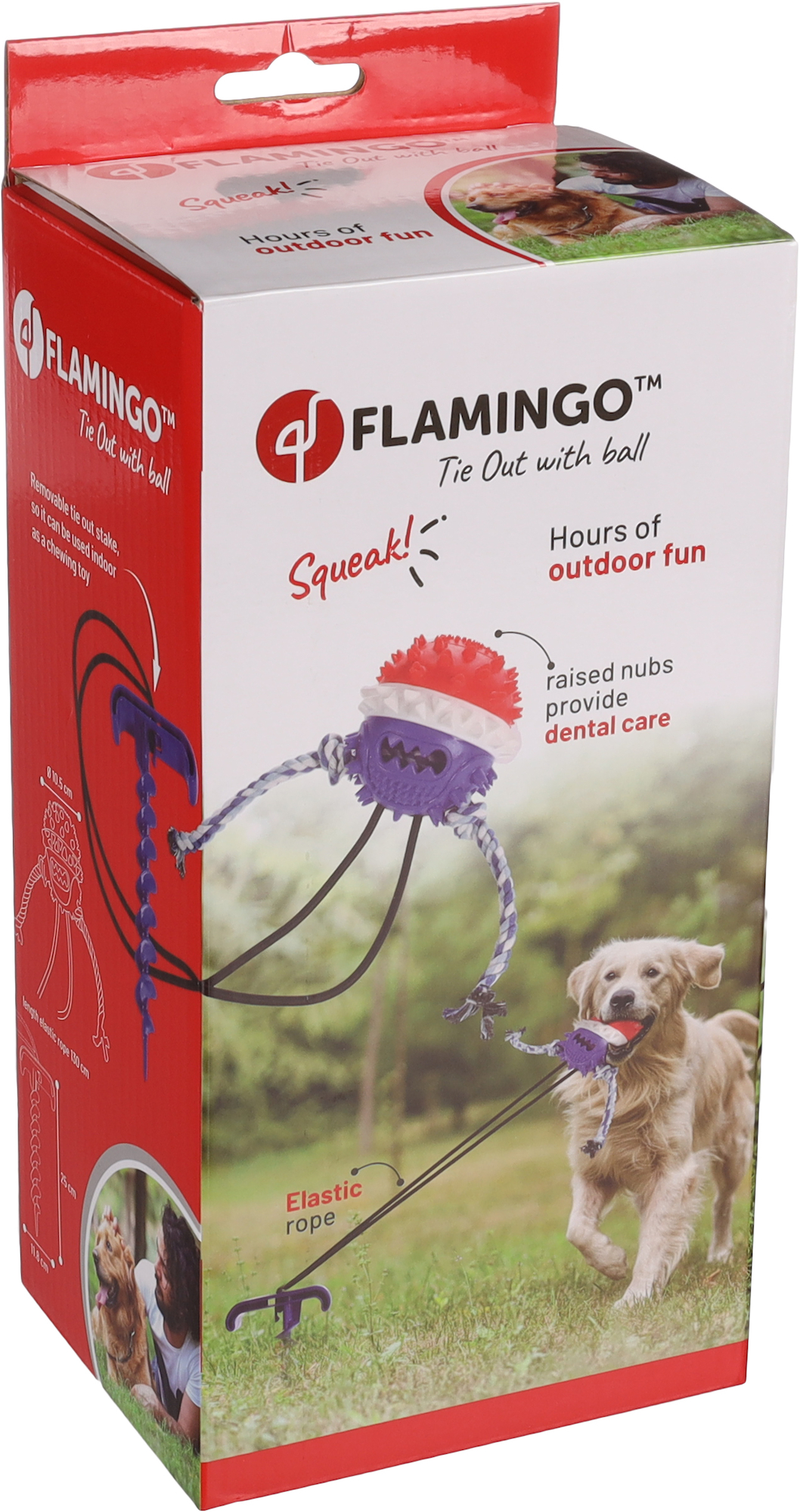 Flamingo Juguete Gazo Estaca de sujeción con bola Azul oscuro