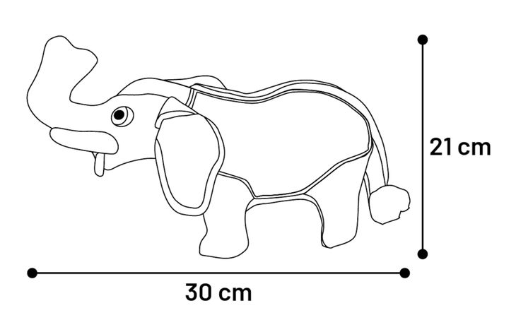 Flamingo Toy Purza Elephant Brown