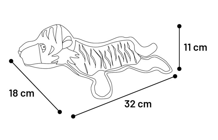 Flamingo Toy Purzo Tiger Brown
