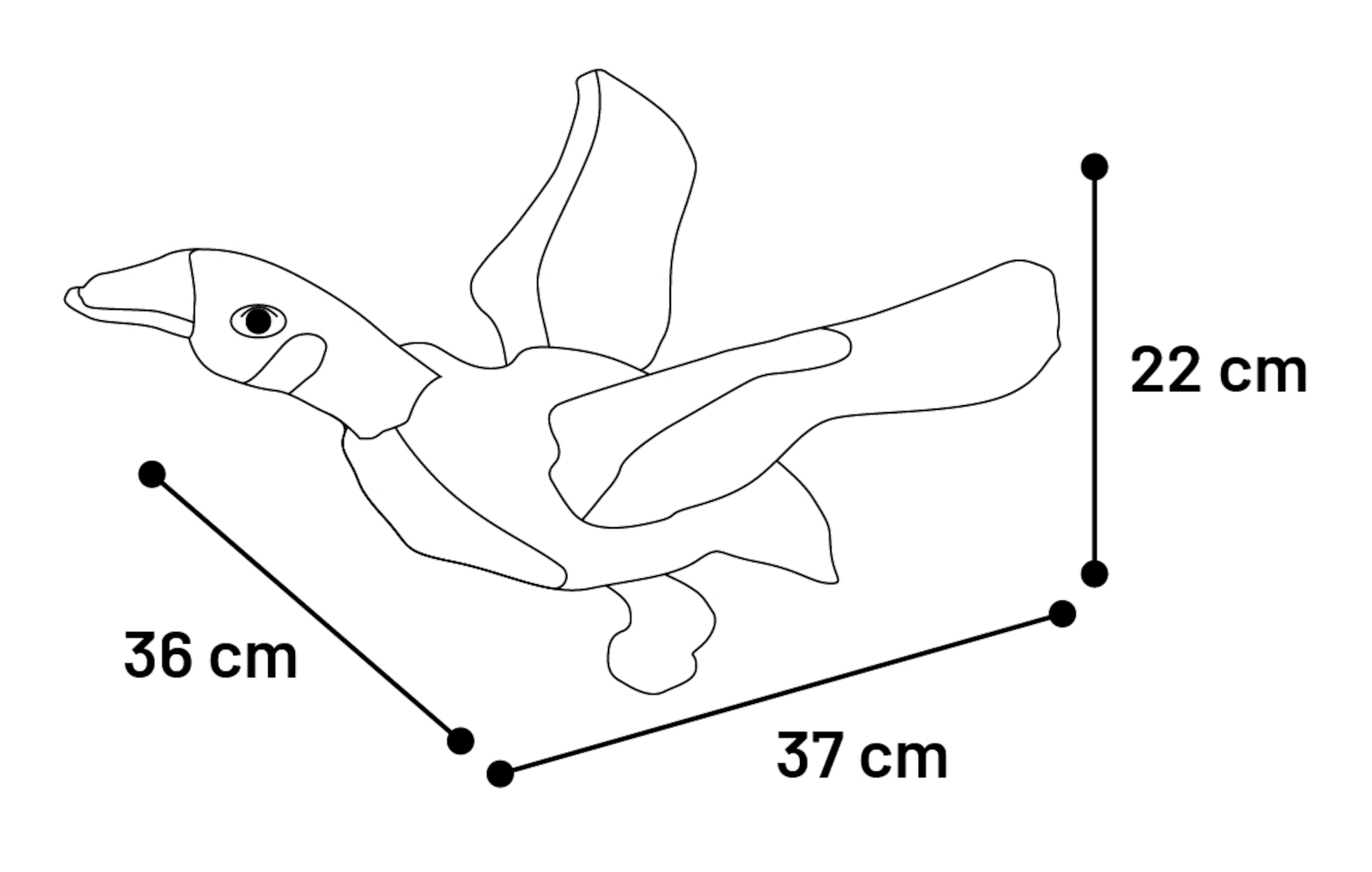Flamingo Giocattolo Wingy Oca con corda Mix