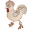 Toy Vacan Rooster with rope Beige